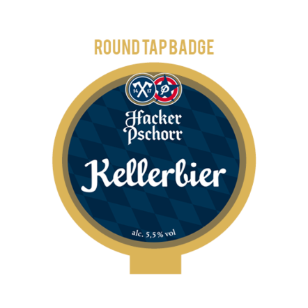 Hacker-Pschorr Kellerbier ROUND badge
