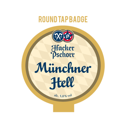 Hacker-Pschorr Munich Hell ROUND badge