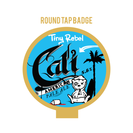 Tiny Rebel Cali ROND badge